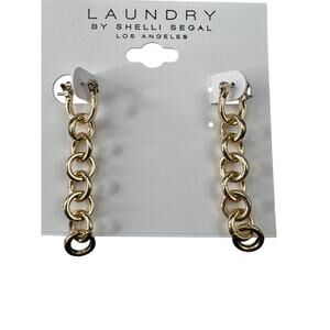 Laundry by Shelli Segal Gold Chain Link Drop Earrings